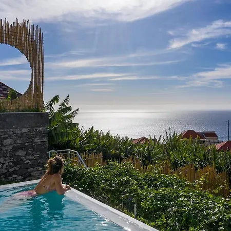 Casas Da Vargem Shared Swimming Pool By An Island